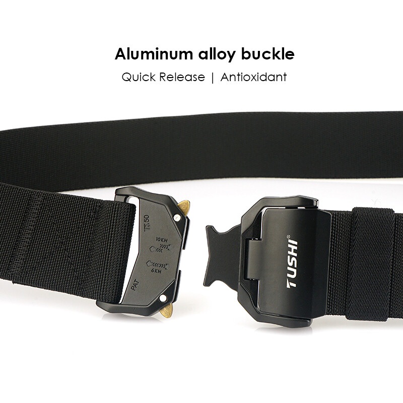 KOLBER 2024 5 cm centură elastică pentru bărbați cataramă din aluminiu cu eliberare rapidă în aer liber ocazional centură lată 2 inci centură tactică militară pentru bărbați