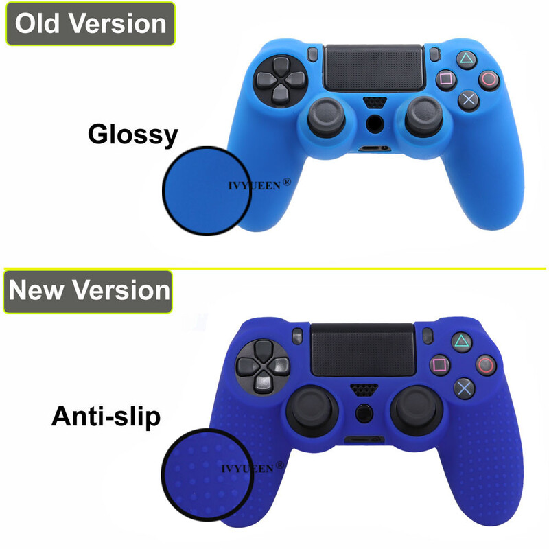IVYUEEN Husă din silicon anti-alunecare pentru controler Sony PlayStation Dualshock 4 PS4 DS4 Pro Slim