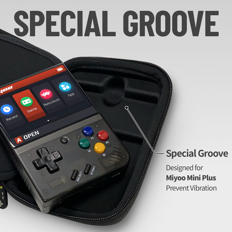 Miyoo Mini Plus tok, kemény hordozható dedikált tok Miyoo Mini Plus V3-hoz 3,5 hüvelykes képernyővel