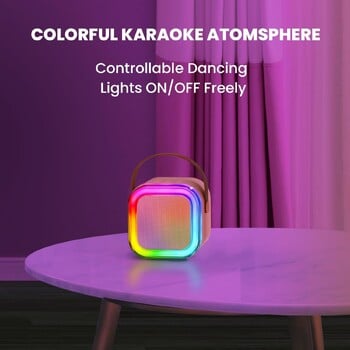 Μηχάνημα Karaoke για Παιδιά Ενήλικες Φορητό ηχείο Bluetooth με 2 ασύρματα μικρόφωνα για παιδικό ηχείο Bluetooth