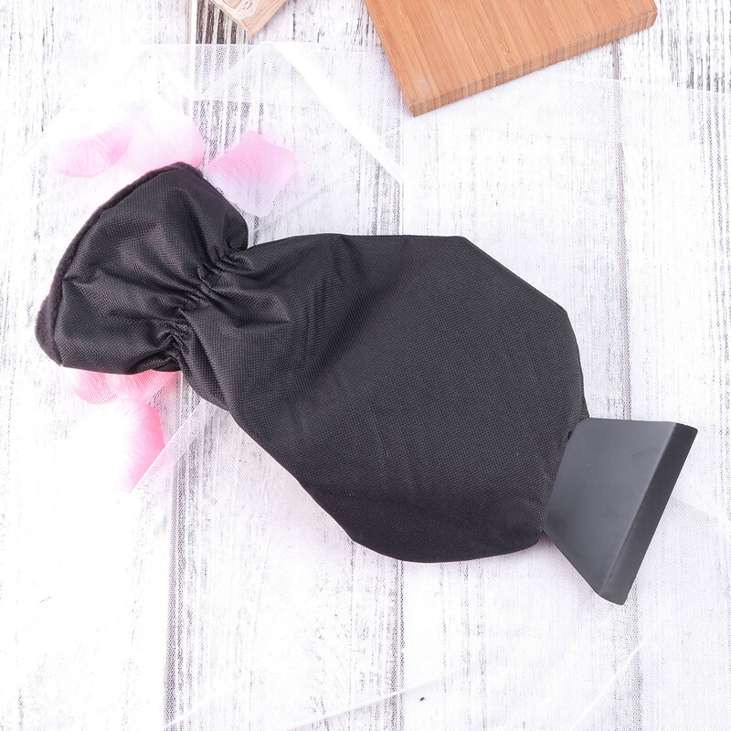 Mănuși pentru îndepărtarea răzuiței pentru zăpadă pentru mașină pentru curățarea mașinii de mână Instrument de curățare a zăpezii Răzuitoare de gheață pentru stilul auto pentru geamuri auto (negru)