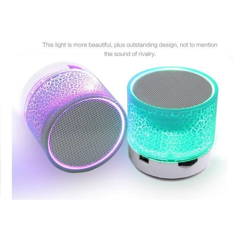 Mini difuzor Bluetooth Difuzor fără fir LED colorat Card TF Subwoofer USB Coloană de sunet muzicală MP3 portabilă pentru telefon PC