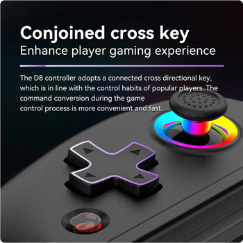 Telescopic D8 Gamepad Controller Joystick Turbo 6-axis Gyro Vibration Wireles Bluetooth 5.2 για Android IOS PS3 PS4 Switch IPad