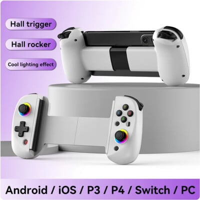 Teleszkópos D8 Gamepad Controller Joystick Turbo 6-tengelyes Gyro Vibration Wireles Bluetooth 5.2 Android IOS PS3 PS4 Switch IPad