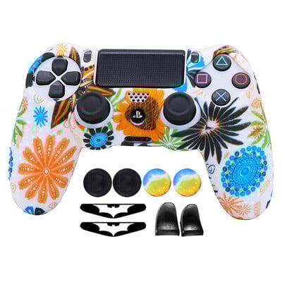 Carcasă din silicon moale anti-alunecare pentru controler PS4 Gamepad Joystick Carcase Accesorii pentru jocuri pentru pielea Playstation4 cu cadouri gratuite