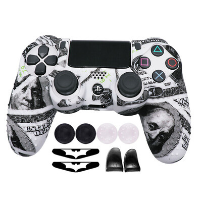 Carcasă din silicon moale anti-alunecare pentru controler PS4 Gamepad Joystick Carcase Accesorii pentru jocuri pentru pielea Playstation4 cu cadouri gratuite