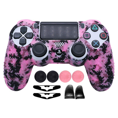 Carcasă din silicon moale anti-alunecare pentru controler PS4 Gamepad Joystick Carcase Accesorii pentru jocuri pentru pielea Playstation4 cu cadouri gratuite
