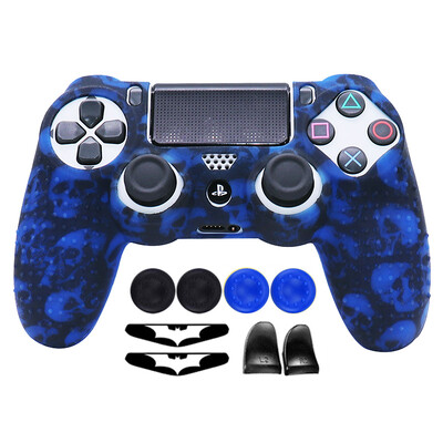 Carcasă din silicon moale anti-alunecare pentru controler PS4 Gamepad Joystick Carcase Accesorii pentru jocuri pentru pielea Playstation4 cu cadouri gratuite