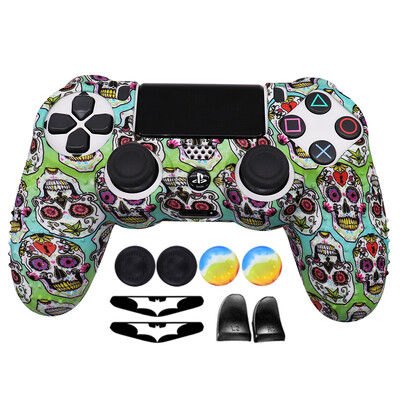 Carcasă din silicon moale anti-alunecare pentru controler PS4 Gamepad Joystick Carcase Accesorii pentru jocuri pentru pielea Playstation4 cu cadouri gratuite