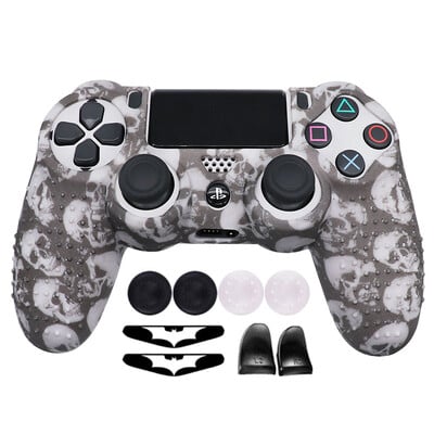 Carcasă din silicon moale anti-alunecare pentru controler PS4 Gamepad Joystick Carcase Accesorii pentru jocuri pentru pielea Playstation4 cu cadouri gratuite