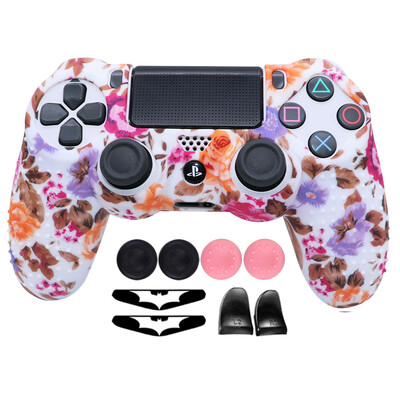 Carcasă din silicon moale anti-alunecare pentru controler PS4 Gamepad Joystick Carcase Accesorii pentru jocuri pentru pielea Playstation4 cu cadouri gratuite