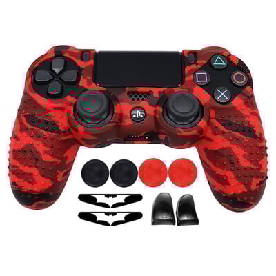 Carcasă din silicon moale anti-alunecare pentru controler PS4 Gamepad Joystick Carcase Accesorii pentru jocuri pentru pielea Playstation4 cu cadouri gratuite