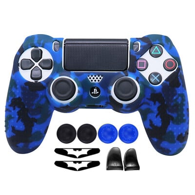 Carcasă din silicon moale anti-alunecare pentru controler PS4 Gamepad Joystick Carcase Accesorii pentru jocuri pentru pielea Playstation4 cu cadouri gratuite