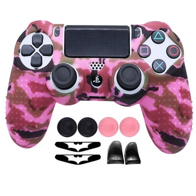 Carcasă din silicon moale anti-alunecare pentru controler PS4 Gamepad Joystick Carcase Accesorii pentru jocuri pentru pielea Playstation4 cu cadouri gratuite