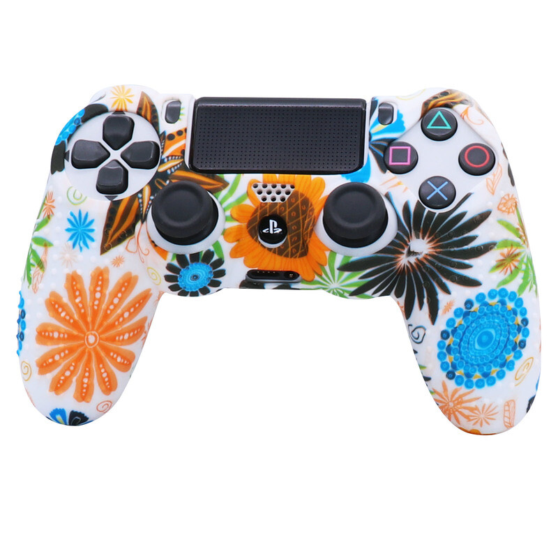 Carcasă din silicon moale anti-alunecare pentru controler PS4 Gamepad Joystick Carcase Accesorii pentru jocuri pentru pielea Playstation4 cu cadouri gratuite