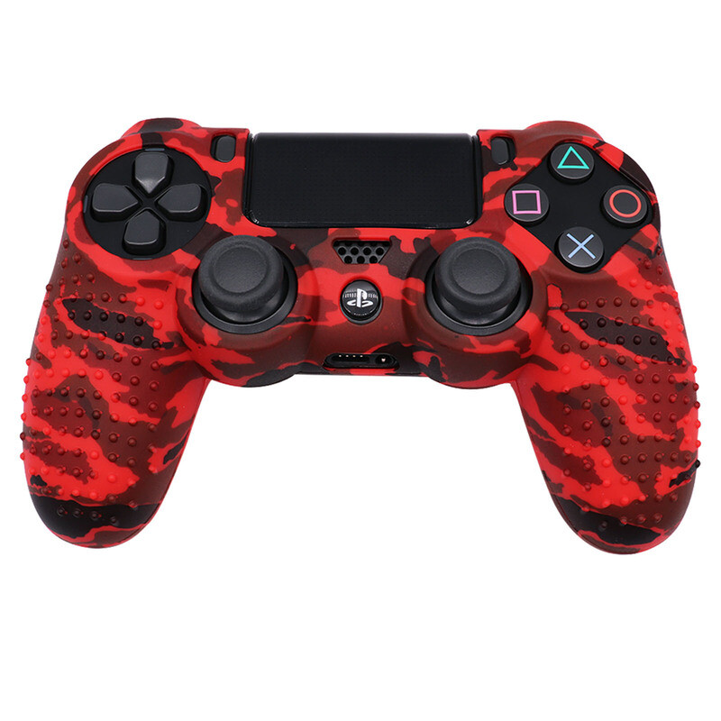 Carcasă din silicon moale anti-alunecare pentru controler PS4 Gamepad Joystick Carcase Accesorii pentru jocuri pentru pielea Playstation4 cu cadouri gratuite