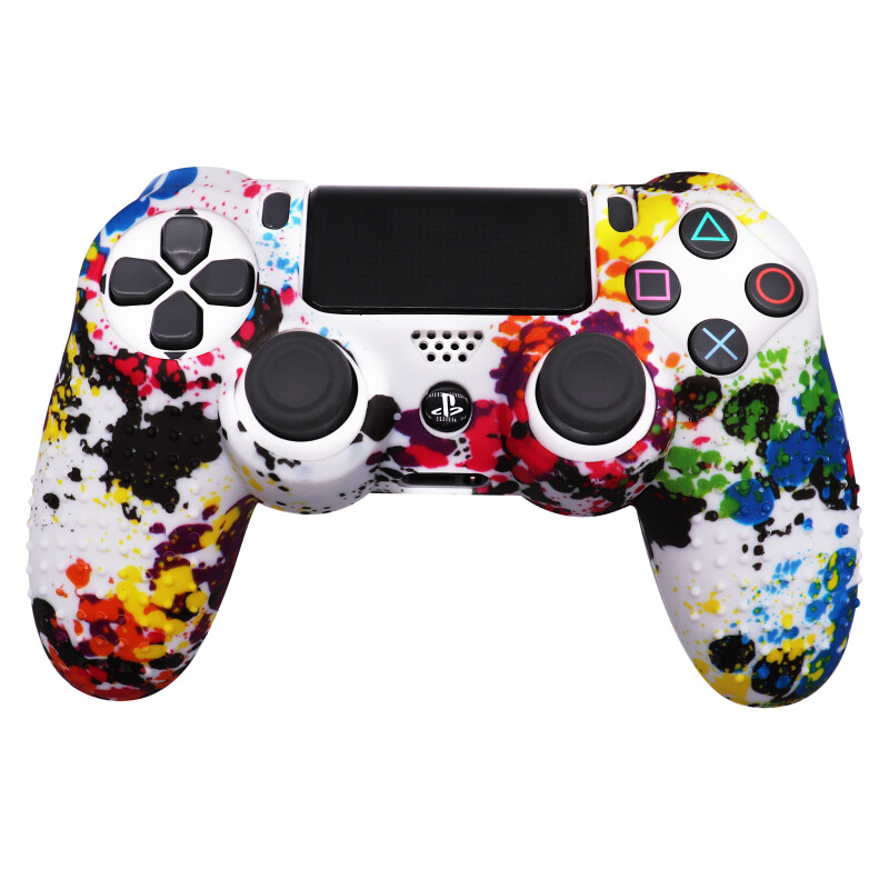 Carcasă din silicon moale anti-alunecare pentru controler PS4 Gamepad Joystick Carcase Accesorii pentru jocuri pentru pielea Playstation4 cu cadouri gratuite