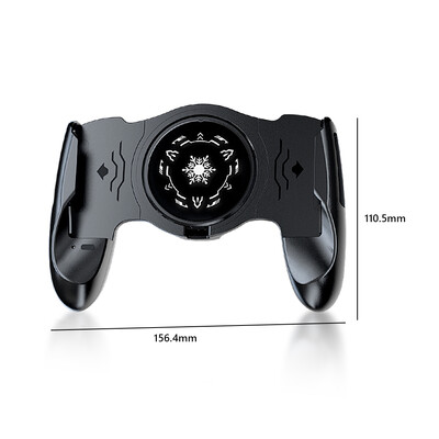 JK01S mobiltelefonos játékvezérlő hűtőventillátorral, teleszkópos játékpad hűtővel mobiltelefonos játék joystick iOS Android PC-hez
