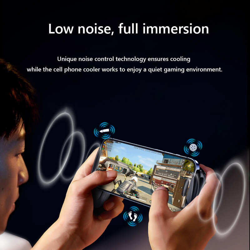 JK01S mobiltelefonos játékvezérlő hűtőventillátorral, teleszkópos játékpad hűtővel mobiltelefonos játék joystick iOS Android PC-hez