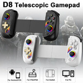 D8 teleszkópos játékvezérlő turbó/6 tengelyes giroszkópos/vibrációs játékvezérlővel Bluetooth-kompatibilis 5.2 Android iOS PS3 PS4 Switch PC-hez