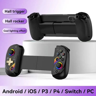 D8 teleszkópos játékvezérlő turbó/6 tengelyes giroszkópos/vibrációs játékvezérlővel Bluetooth-kompatibilis 5.2 Android iOS PS3 PS4 Switch PC-hez