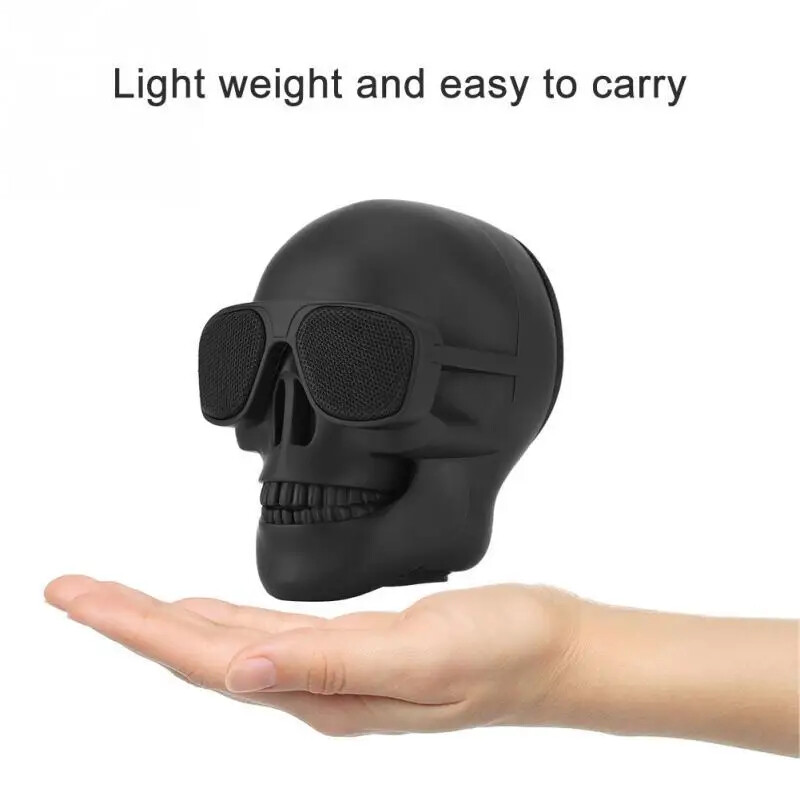 Boxe portabile Mini-Skull Little Skull Wireless Bluetooth Cartoon Bones Ghost Head Mic compatibil 5W Hd Stereo Woofer Muzică