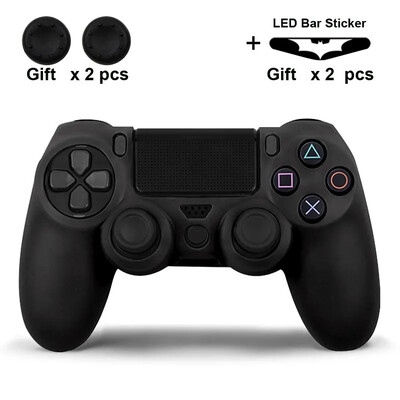 Szilikon gumi tokborítás SONY Playstation 4 PS4 vezérlő védőburkolathoz PS4 Pro-hoz Slim Gamepad Controle hüvelykujj fogantyúk