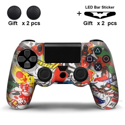 Szilikon gumi tokborítás SONY Playstation 4 PS4 vezérlő védőburkolathoz PS4 Pro-hoz Slim Gamepad Controle hüvelykujj fogantyúk