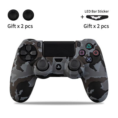 Szilikon gumi tokborítás SONY Playstation 4 PS4 vezérlő védőburkolathoz PS4 Pro-hoz Slim Gamepad Controle hüvelykujj fogantyúk