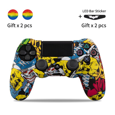 Szilikon gumi tokborítás SONY Playstation 4 PS4 vezérlő védőburkolathoz PS4 Pro-hoz Slim Gamepad Controle hüvelykujj fogantyúk
