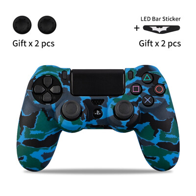 Szilikon gumi tokborítás SONY Playstation 4 PS4 vezérlő védőburkolathoz PS4 Pro-hoz Slim Gamepad Controle hüvelykujj fogantyúk