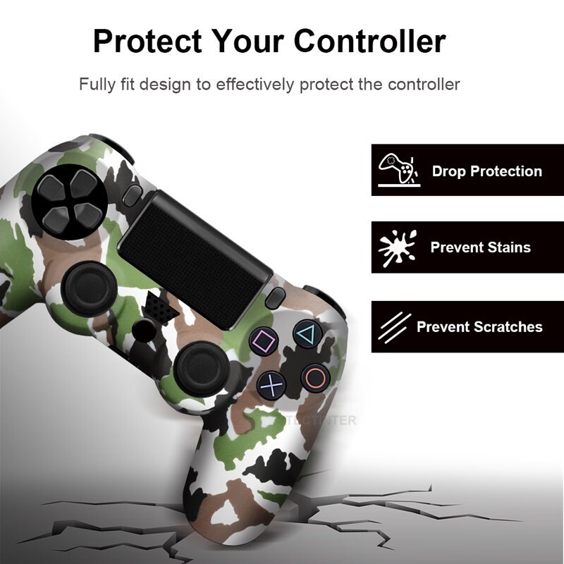 Szilikon gumi tokborítás SONY Playstation 4 PS4 vezérlő védőburkolathoz PS4 Pro-hoz Slim Gamepad Controle hüvelykujj fogantyúk