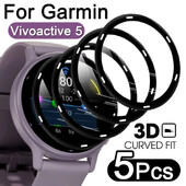 Ochranná fólia pre displej Garmin Vivoactive 5, 3D zakrivená, odolná voči poškriabaniu a plnému pokrytiu obrazovky