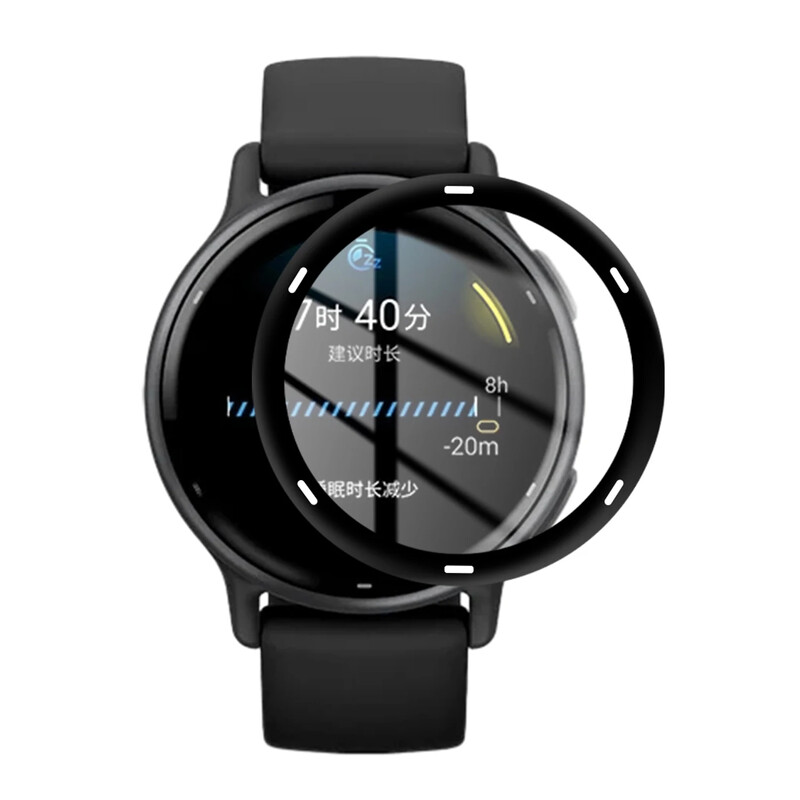 Ochranná fólia pre displej Garmin Vivoactive 5, 3D zakrivená, odolná voči poškriabaniu a plnému pokrytiu obrazovky