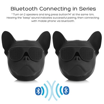 Κομψό ηχείο Bulldog Φορητό ασύρματο ηχείο Bluetooth Μεγάφωνο συμβατό για φορητό υπολογιστή τηλεφώνου Tablet υπολογιστή κ.λπ.