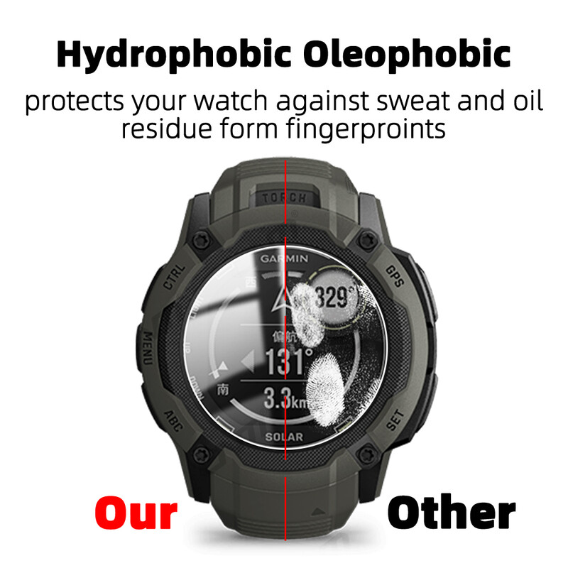 Ekrano apsauginė plėvelė Garmin instinct 2X Saulės grūdinto stiklo apsauga Garmin instinct 2X Nebraižomi stiklo priedai