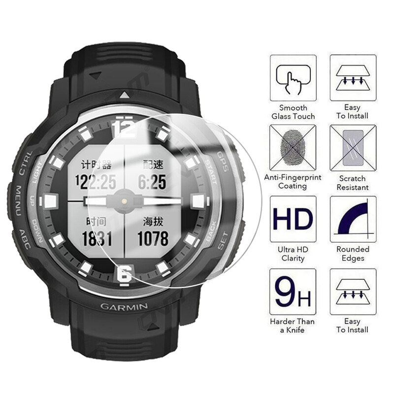 2.5D zaštitnik zaslona za Garmin Instinct Crossover Zaštita od kaljenog stakla za Garmin Crossover HD stakleni film protiv ogrebotina