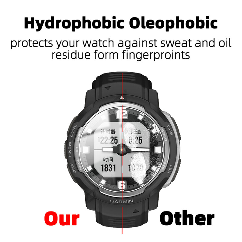 2.5D zaštitnik zaslona za Garmin Instinct Crossover Zaštita od kaljenog stakla za Garmin Crossover HD stakleni film protiv ogrebotina