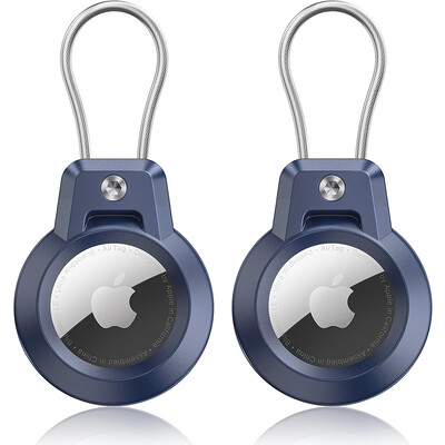 Για Apple AirTag Θήκη AirTag Θήκη μπρελόκ με συρμάτινο καλώδιο 360 μοιρών Προστατευτικό για το σακίδιο αποσκευών Κλειδιά κατοικίδιων ζώων Θήκη AirTag