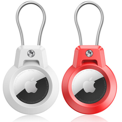 Για Apple AirTag Θήκη AirTag Θήκη μπρελόκ με συρμάτινο καλώδιο 360 μοιρών Προστατευτικό για το σακίδιο αποσκευών Κλειδιά κατοικίδιων ζώων Θήκη AirTag