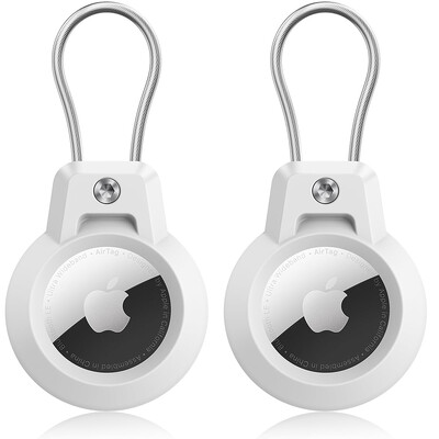 Για Apple AirTag Θήκη AirTag Θήκη μπρελόκ με συρμάτινο καλώδιο 360 μοιρών Προστατευτικό για το σακίδιο αποσκευών Κλειδιά κατοικίδιων ζώων Θήκη AirTag