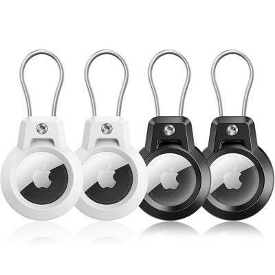 Για Apple AirTag Θήκη AirTag Θήκη μπρελόκ με συρμάτινο καλώδιο 360 μοιρών Προστατευτικό για το σακίδιο αποσκευών Κλειδιά κατοικίδιων ζώων Θήκη AirTag