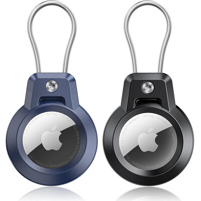 Για Apple AirTag Θήκη AirTag Θήκη μπρελόκ με συρμάτινο καλώδιο 360 μοιρών Προστατευτικό για το σακίδιο αποσκευών Κλειδιά κατοικίδιων ζώων Θήκη AirTag