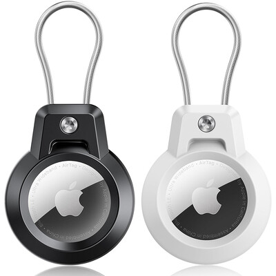 Για Apple AirTag Θήκη AirTag Θήκη μπρελόκ με συρμάτινο καλώδιο 360 μοιρών Προστατευτικό για το σακίδιο αποσκευών Κλειδιά κατοικίδιων ζώων Θήκη AirTag