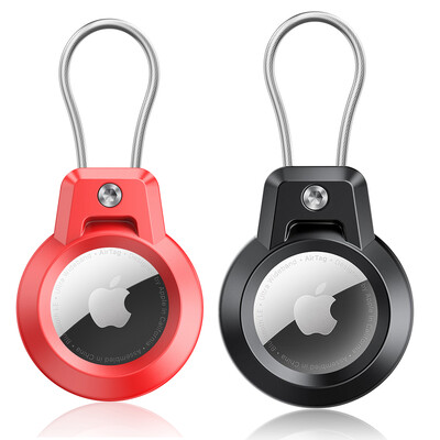 Για Apple AirTag Θήκη AirTag Θήκη μπρελόκ με συρμάτινο καλώδιο 360 μοιρών Προστατευτικό για το σακίδιο αποσκευών Κλειδιά κατοικίδιων ζώων Θήκη AirTag