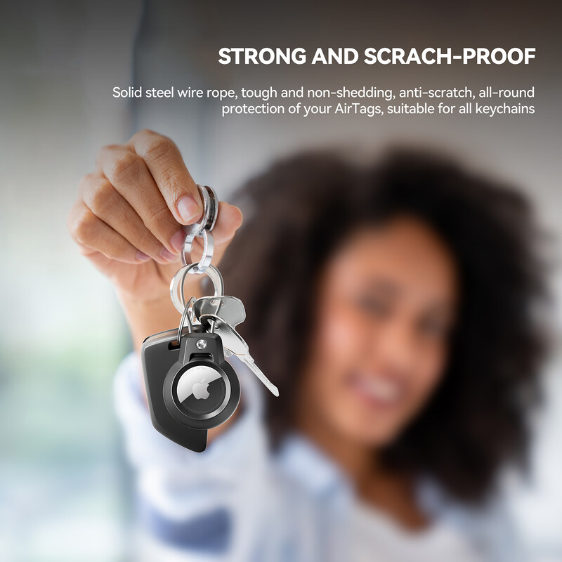 Για Apple AirTag Θήκη AirTag Θήκη μπρελόκ με συρμάτινο καλώδιο 360 μοιρών Προστατευτικό για το σακίδιο αποσκευών Κλειδιά κατοικίδιων ζώων Θήκη AirTag