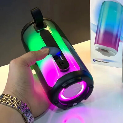 PULSE 5 Family K Song Bluetooth skaļrunis, pārnēsājams kolonnas RGB gaismas audio Boombox āra ūdensizturīgs zemfrekvences skaļrunis ar mikrofonu mūzikas kārbu