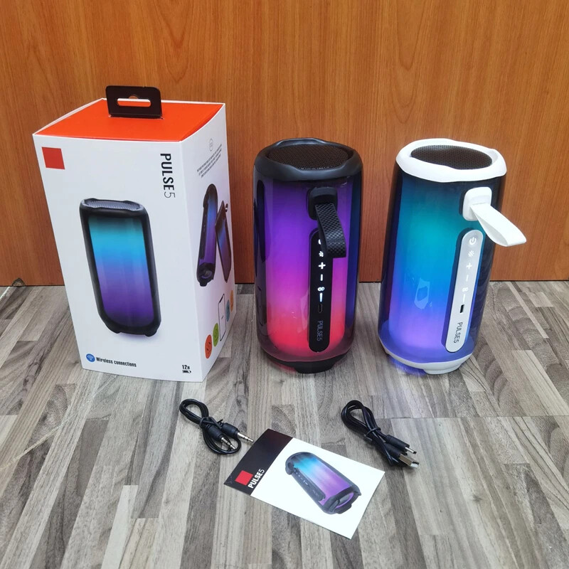 PULSE 5 Family K Song Bluetooth garsiakalbis, nešiojamas kolonėlė RGB Light Audio Boombox lauko vandeniui atsparus žemųjų dažnių garsiakalbis su mikrofono muzikos dėžute