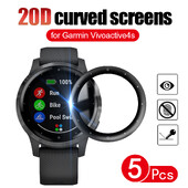 Zaštita zaslona za Garmin Vivoactive 4 4s 20D Curved Edge Full Coverage Meka zaštitna folija za Garmin Active S (nije staklo)