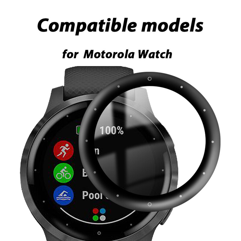 Zaštita zaslona za Garmin Vivoactive 4 4s 20D Curved Edge Full Coverage Meka zaštitna folija za Garmin Active S (nije staklo)